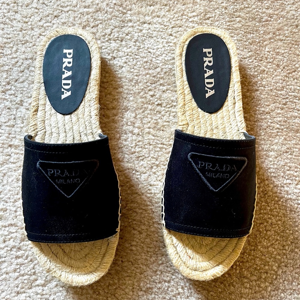 NIB Prada Slides, Size 37